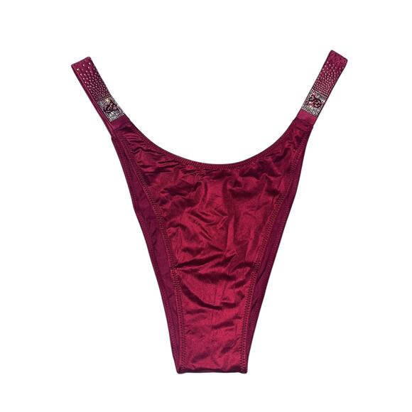 Victoria's Secret Scattered Shine Strap Brazilian Panty Red Lacquer Size Medium - Picture 1 of 5
